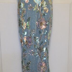 Dear Moon Strappy Back Sequin Dress - Blue